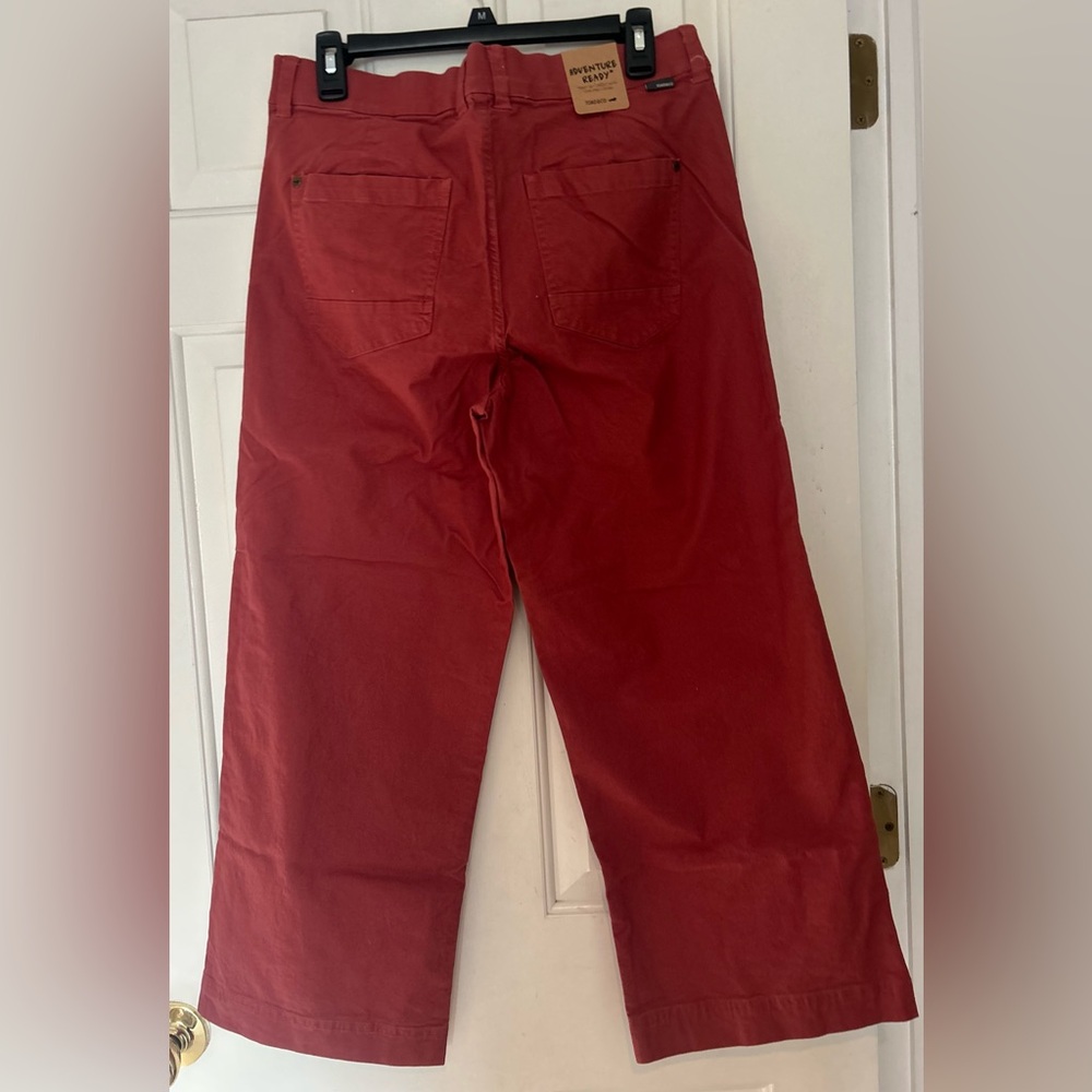 Toad&Co Brick Red Cotton Wide-Leg Pants. 12. NWT. - Picture 8 of 8